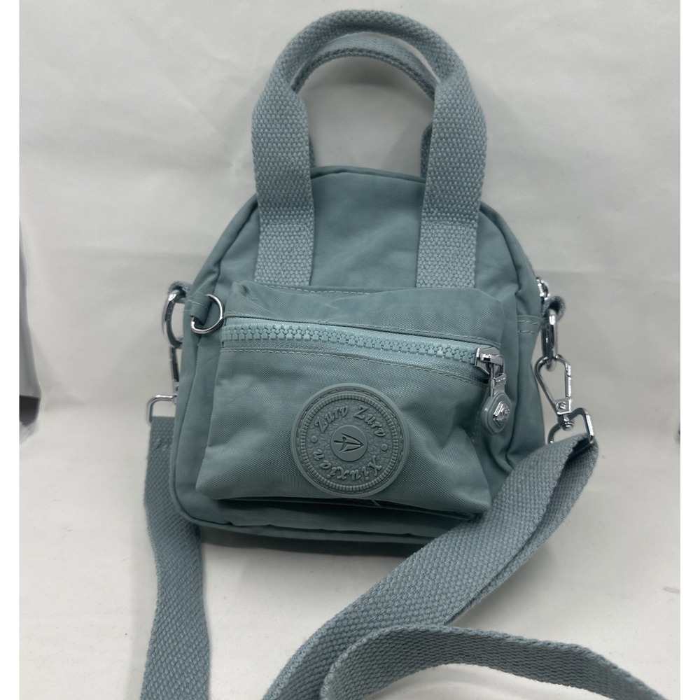 Zurv Bobo Crossbody Bag Green Nylon Multi Pocket Messenger Womens Small - Picture 2 of 7